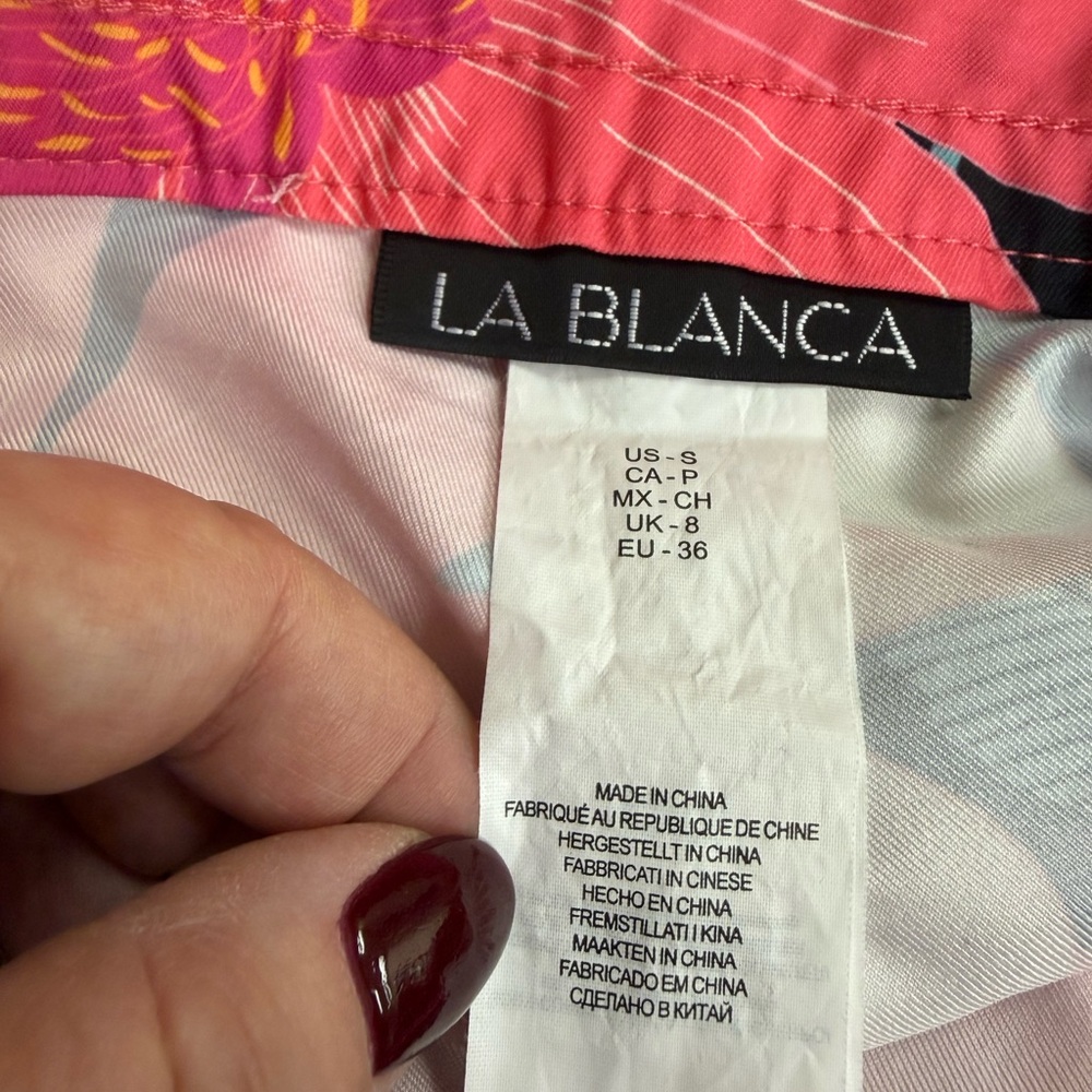 La Blanca Pink Floral Swim Board Shorts Size S - Picture 3 of 4